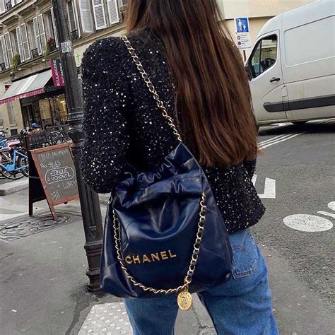 navy chanel 22|vintage chanel 22 bag.